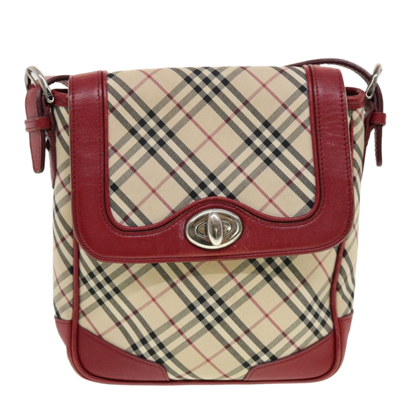 BURBERRY Nova Check Shoulder Bag Nylon Beige Auth 42722 - Picture 13 of 16